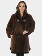 Zuki Woman's Brown Sheared Beaver Fur Stroller