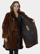 Zuki Woman's Brown Sheared Beaver Fur Stroller