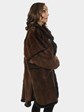 Zuki Woman's Brown Sheared Beaver Fur Stroller