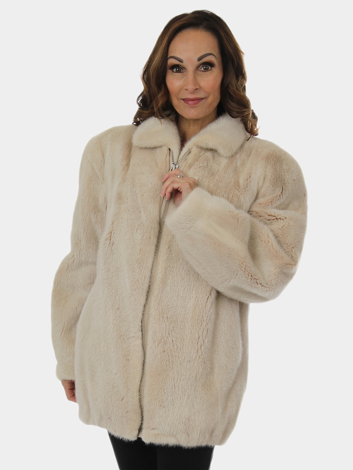 Woman's Blush Mink Fur Jacket