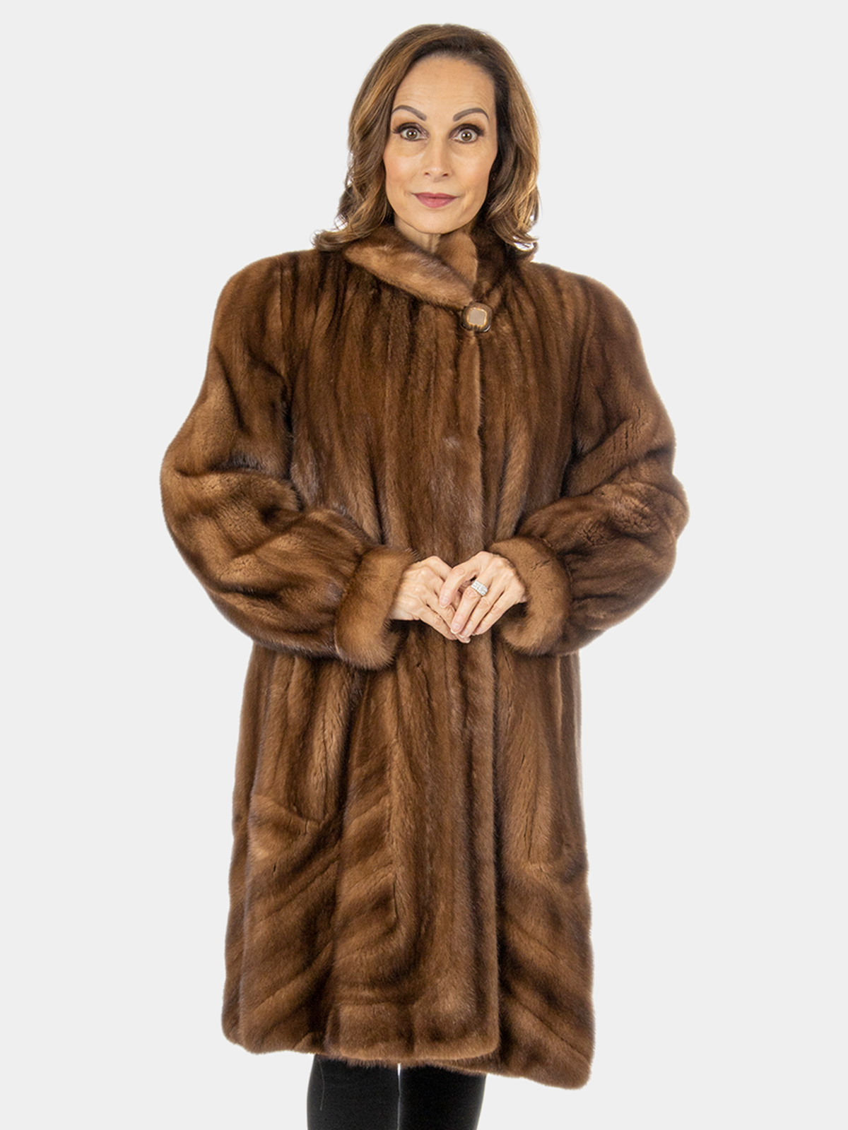 Woman's Demi Buff Female Mink Fur Stroller