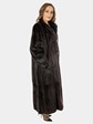 Woman's Brown Plucked Mink Fur Coat Reversible to All Weather Fabric