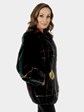 Woman's Black Zuki Sheared Beaver Fur Jacket