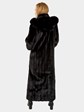 Woman's Ranch Female Mink Fur Coat with Detachable Hood