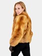Woman's Petite Natural Red Fox Fur Jacket