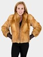 Woman's Petite Natural Red Fox Fur Jacket