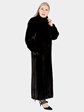 Woman's Ranch Female Mink Fur Coat Reversing to Rain Taffeta