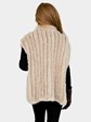 Woman's Tourmaline Knit Mink Fur Vest