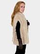 Woman's Tourmaline Knit Mink Fur Vest