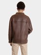 Man's Christ Brown Shearling Lamb Jacket