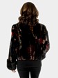 Woman's Multicolored Sheared Beaver Fur Jacket With Traditional Beaver Cuffs and Collar