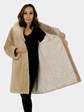 Woman's Cashmere Sheared Beaver Fur Stroller with Lynx Collar