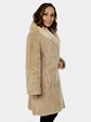 Woman's Cashmere Sheared Beaver Fur Stroller with Lynx Collar