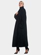 Womens Reversible Green Persian Lamb 7/8 Coat