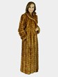 Woman's Whiskey Sculpted Mink Fur Coat