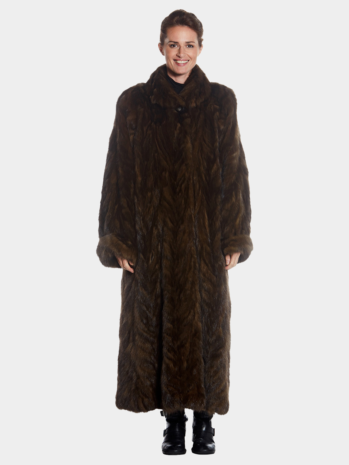 Womens Full Length Sable Fur Coat