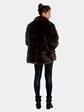 Womens Sable Fur Jacket With Wing Collar