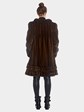 Womens Natural Mahogany Mink Fur Coat With Swing Skirt 