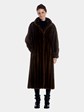 Womens Mink Fur Full Length Coat