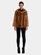 Womens Pastel Mink Fur Jacket