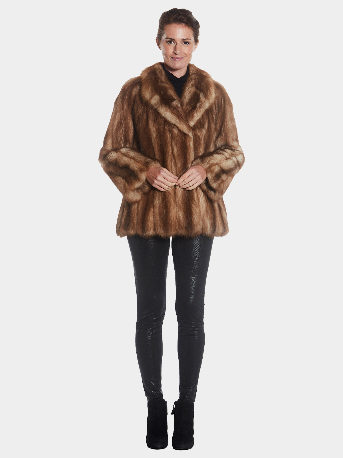 Womens Stone Marten Fur Jacket