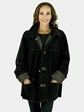 Woman's Plus Size Dark Brown Christ Shearling Lamb Jacket