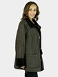 Woman's Plus Size Dark Brown Christ Shearling Lamb Jacket