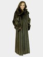 Woman's Jean Crisan Beaver Fur Coat with Sheared and Knit Beaver Trim