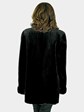 Woman's Black Sheared Mink Fur Jacket Reversing to Rain Fabric