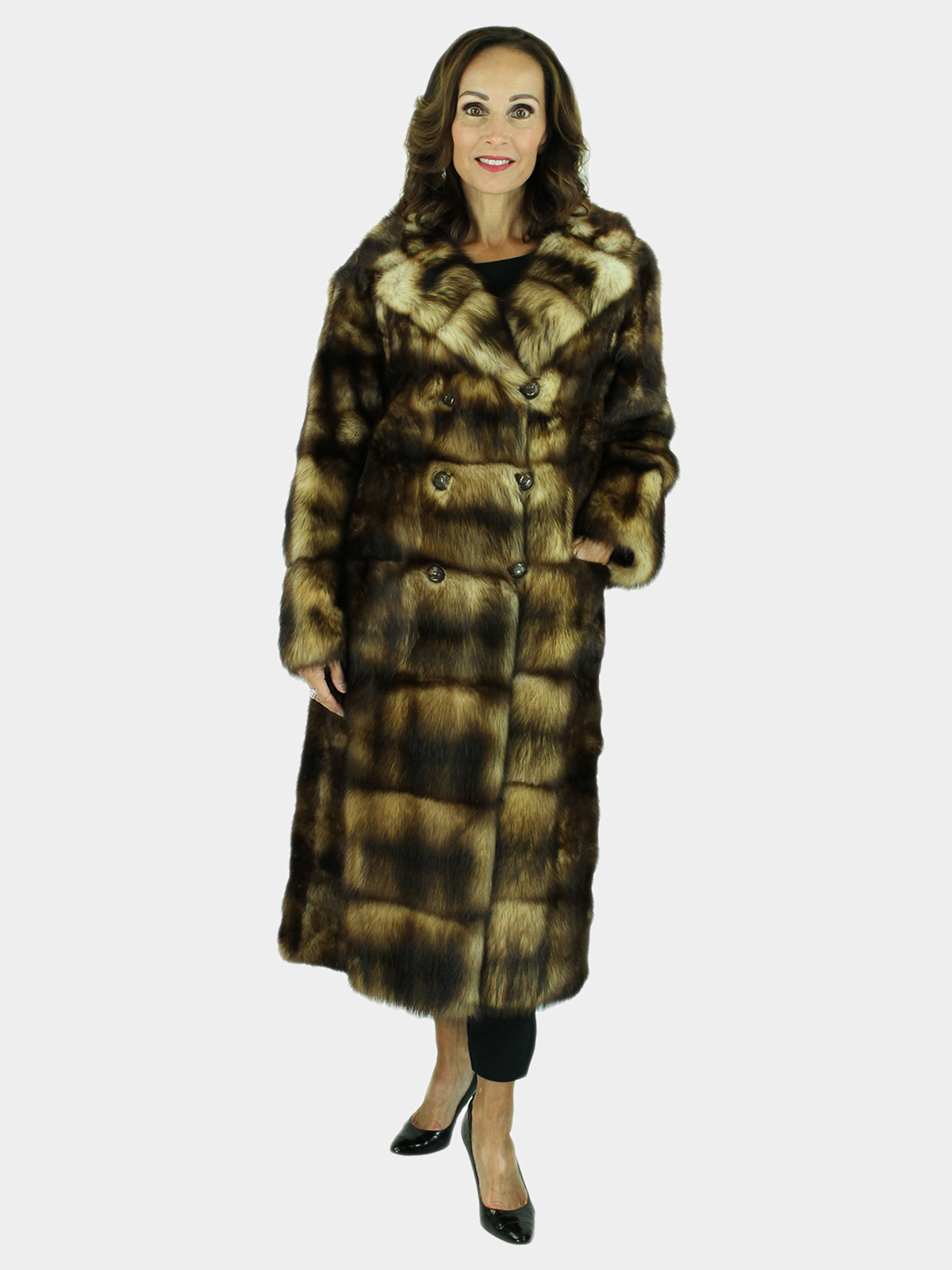 Woman's Natural Fitch Fur Coat