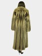 Woman's Natural Tanuki Fur Coat