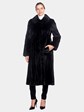 Woman's Saga Mink Ranch Mink Fur 7/8 Coat