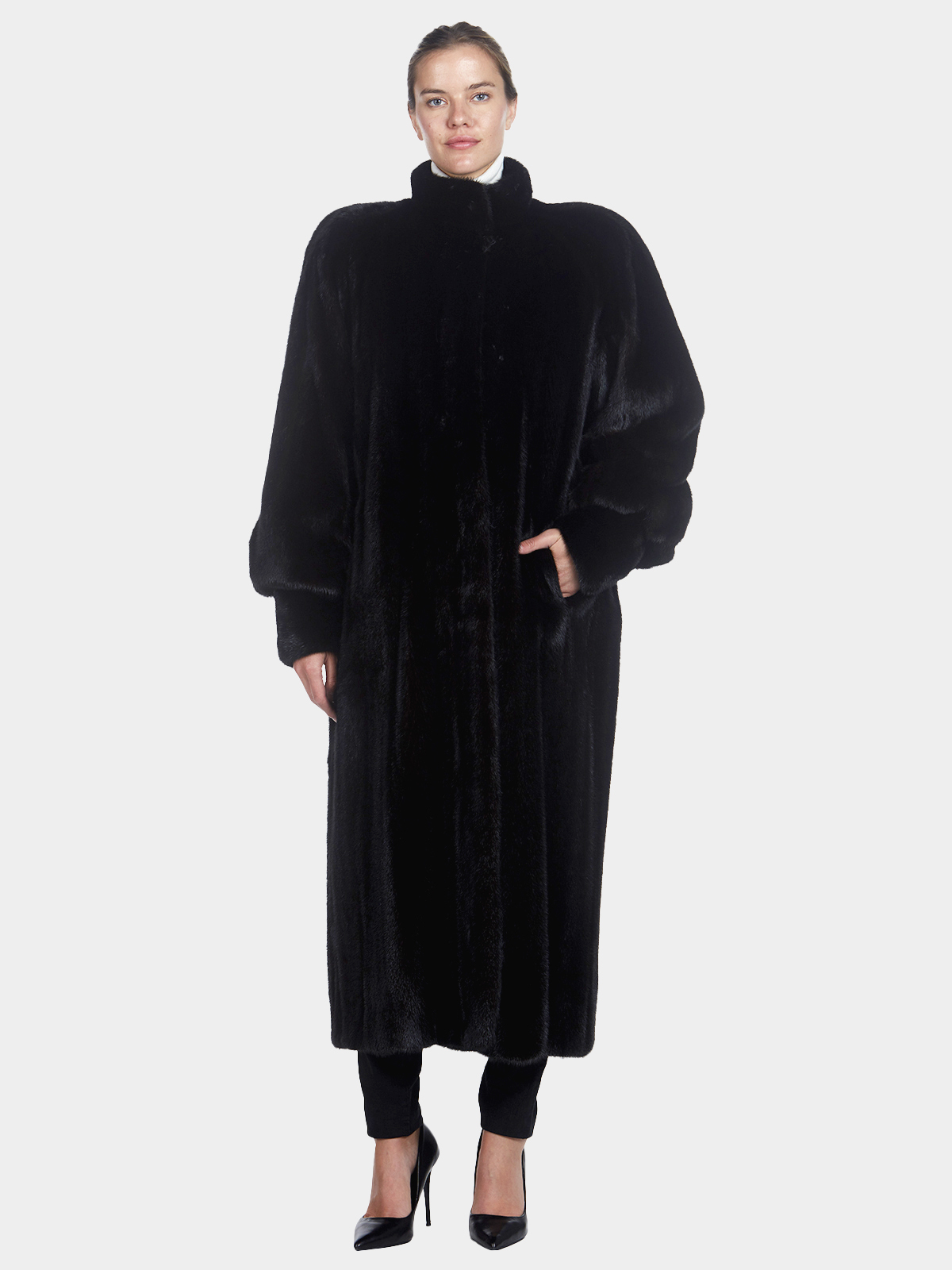 Woman's Full Length Michael Forrest Ranch Mink Fur Coat