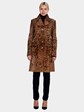 Woman's Georgio Armani Leopard Printed Lamb Coat