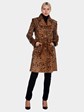 Woman's Georgio Armani Leopard Printed Lamb Coat