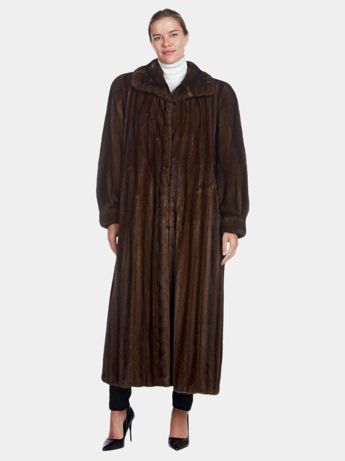 Woman's Lunaraine Mink Fur 7/8 Coat