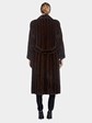 Woman's Mahogany Mink Fur 7/8 Coat