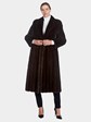 Woman's Mahogany Mink Fur 7/8 Coat