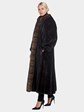 Woman's Full Length Ranch Mink and Sable Fur Coat