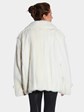 Man's White Mink Fur Jacket