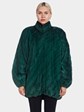 Woman's Dyed Emerald Green Mink Fur Jacket