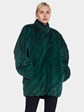 Woman's Dyed Emerald Green Mink Fur Jacket