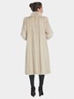 Woman's Beige Dyed Saga Mink Fur Coat