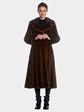 Woman's Thorpe Lunaraine Mink Coat with Notch Collar