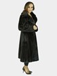 Woman's Dark Mahogany Female Mink Fur Coat