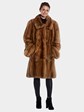 Woman's Timeless Golden Sable Fur 7/8 Coat