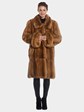 Woman's Timeless Golden Sable Fur 7/8 Coat