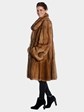 Woman's Timeless Golden Sable Fur 7/8 Coat