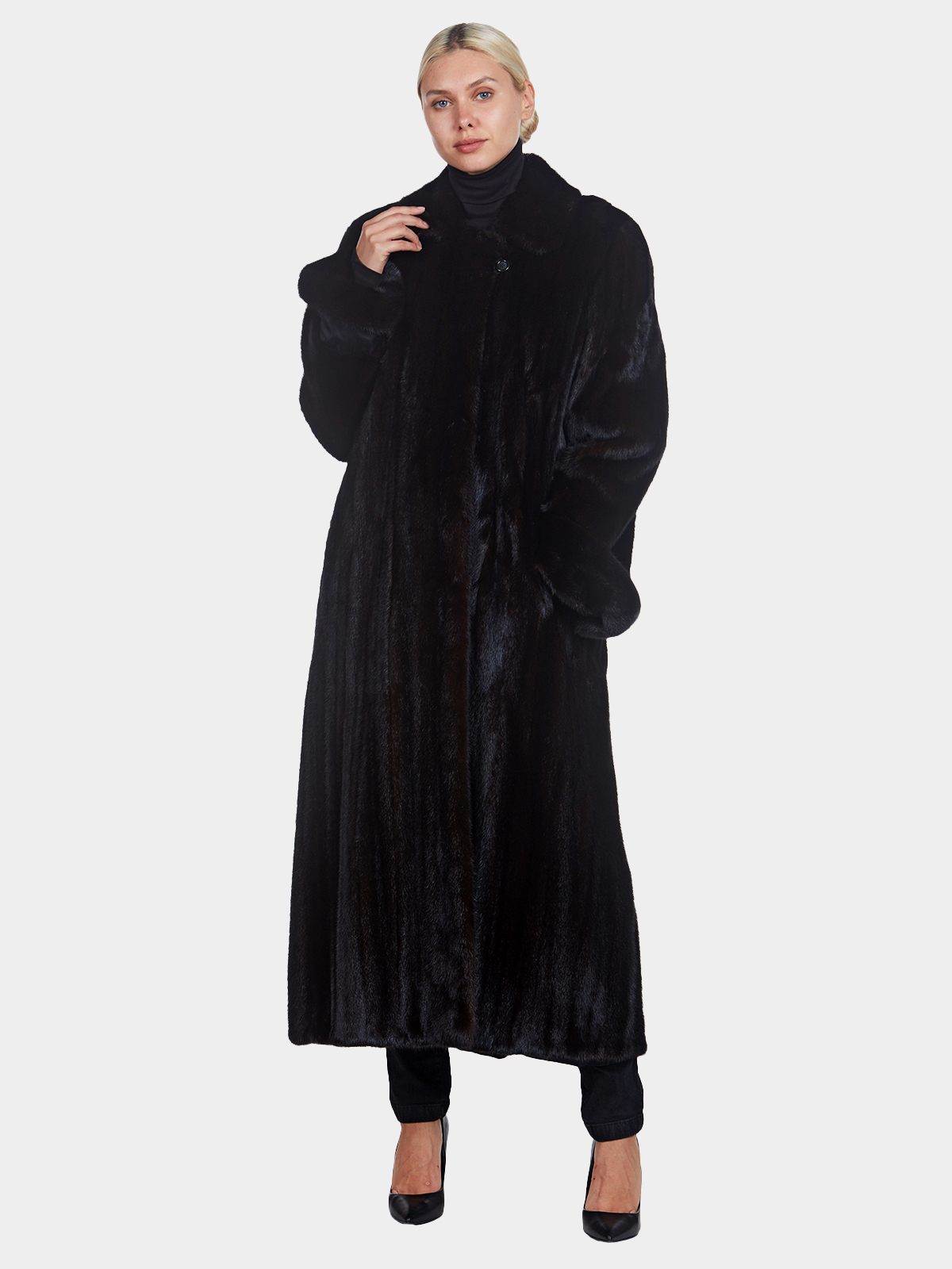 Woman's Goldin Feldman Full Length Mink Fur Coat