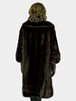 Woman's Vintage Mahogany Mink Fur 3/4 Coat